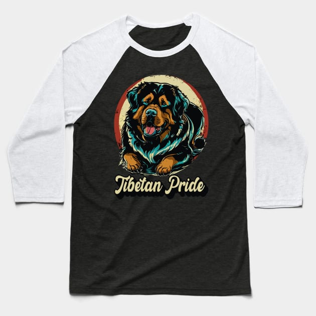 Tibetan Pride: Celebrating the Majestic Mastiff Baseball T-Shirt by chems eddine